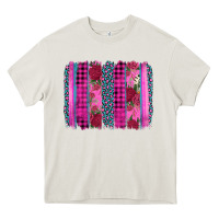Cream valentine's day floral leopard brushstroke Heavy Core Tee - AdoDesignShop