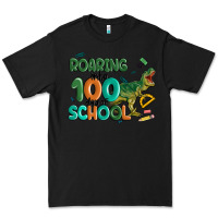 Black roaring into 100 day of school Premium Tee - MaliasSmallBusiness