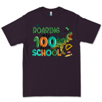 Plum roaring into 100 day of school Premium Tee - MaliasSmallBusiness