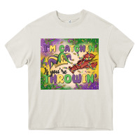Cream i'm catchin' if you're throwin Heavy Core Tee - MaliasSmallBusiness