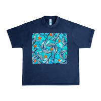 Navy humpback whale Urban Heavy Tee - BarkalooDesign