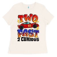 Bone two fast two curious boys birthday racing car Ladies Tee - MaliasSmallBusiness