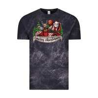 Cloud Black Merry Christmas Vintage Tee - SublimationCraftShop