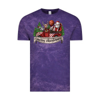 Cloud Purple Merry Christmas Vintage Tee - SublimationCraftShop