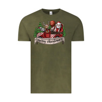Vintage Olive Merry Christmas Vintage Tee - SublimationCraftShop