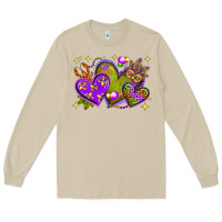 Mushroom Mardi Gras hearts Long Sleeve Tee - NancyCooperArtShop