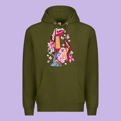 Cancer High Heels Breast Cancer Premium Hoodie Designed By Fadigitalartstudio