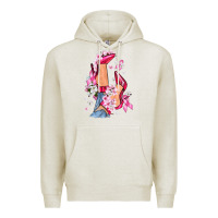 Oatmeal Heather Cancer high heels Breast Cancer Premium Hoodie - FaDigitalArtStudio