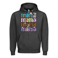 Charcoal Heather Easter mama mama mama Zipper Hoodie - OliviaCreatesArt