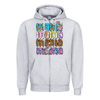 Heather Grey Easter mama mama mama Zipper Hoodie - OliviaCreatesArt