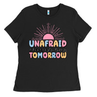 Black unafraid i know who holds tomorrow Ladies Tee - MaliasSmallBusiness