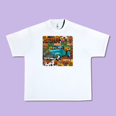 Country Roads Take Me Home Truck Coaster Urban Heavy Tee Designed By Jasminsmagicworld