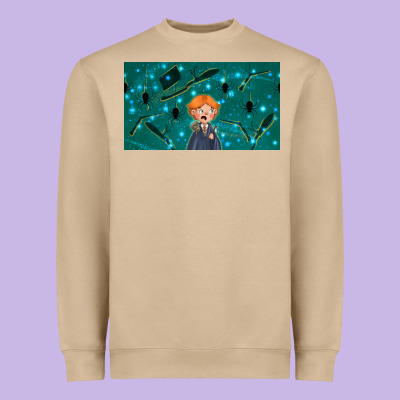 Wizard Boy And Mouse Heavyweight Sweatshirt Designed By Tumblerdesignbyshophia