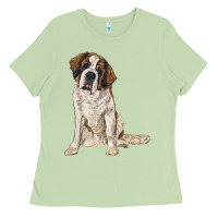 Matcha saint bernard Ladies Tee - RanaPortraitStore