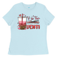 Baby Blue v is for valentine venti Ladies Tee - MaliasSmallBusiness