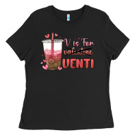 Black v is for valentine venti Ladies Tee - MaliasSmallBusiness