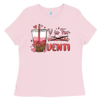 Bubblegum Pink v is for valentine venti Ladies Tee - MaliasSmallBusiness