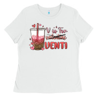 White v is for valentine venti Ladies Tee - MaliasSmallBusiness