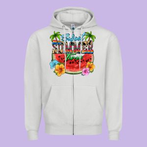Sweet Summer Time Zipper Hoodie Designed By Fadigitalartstudio