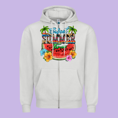 Sweet Summer Time Zipper Hoodie Designed By Fadigitalartstudio