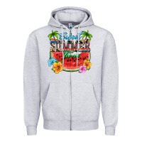 Heather Grey Sweet summer time Zipper Hoodie - FaDigitalArtStudio