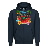 Navy Sweet summer time Zipper Hoodie - FaDigitalArtStudio