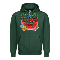 Sports Green Sweet summer time Zipper Hoodie - FaDigitalArtStudio