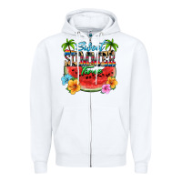 White Sweet summer time Zipper Hoodie - FaDigitalArtStudio