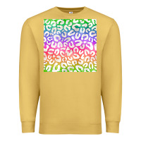 Antique Gold watercolor rainbow leopard seamless pattern Premium Sweatshirt - BundleAndBundleShop