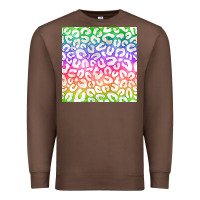 Chestnut watercolor rainbow leopard seamless pattern Premium Sweatshirt - BundleAndBundleShop