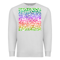 Dove Grey watercolor rainbow leopard seamless pattern Premium Sweatshirt - BundleAndBundleShop