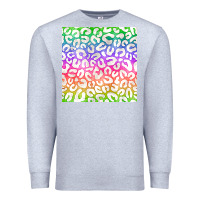 Heather Grey watercolor rainbow leopard seamless pattern Premium Sweatshirt - BundleAndBundleShop