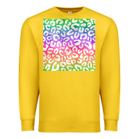 Lemon watercolor rainbow leopard seamless pattern Premium Sweatshirt - BundleAndBundleShop