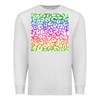 Oatmeal Heather watercolor rainbow leopard seamless pattern Premium Sweatshirt - BundleAndBundleShop