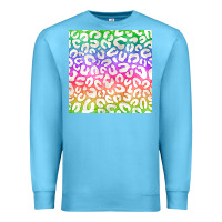 Ocean Blue watercolor rainbow leopard seamless pattern Premium Sweatshirt - BundleAndBundleShop