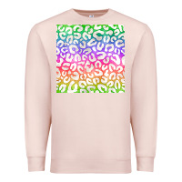 Pale Pink watercolor rainbow leopard seamless pattern Premium Sweatshirt - BundleAndBundleShop