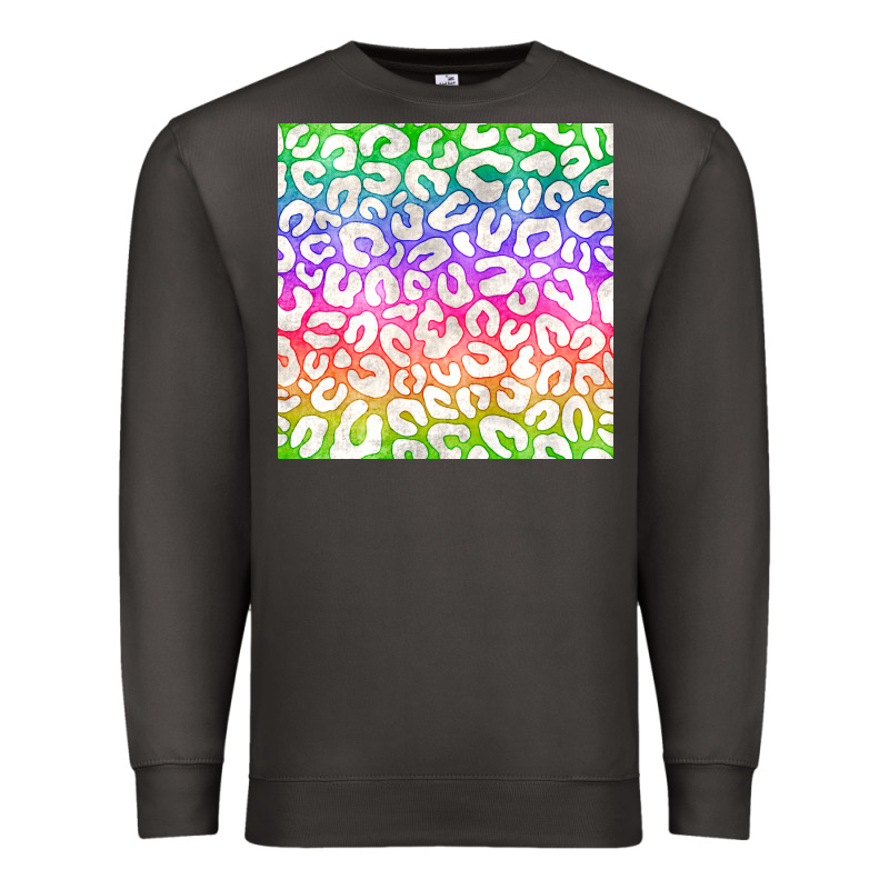 Watercolor Rainbow Leopard Seamless Pattern Premium Sweatshirt by BundleAndBundleShop | Teevron