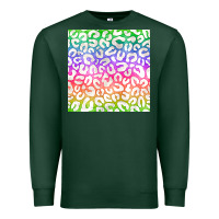 Sports Green watercolor rainbow leopard seamless pattern Premium Sweatshirt - BundleAndBundleShop