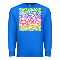 True Royal watercolor rainbow leopard seamless pattern Premium Sweatshirt - BundleAndBundleShop