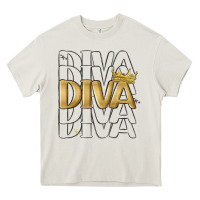 Cream diva Heavy Core Tee - MaliasSmallBusiness