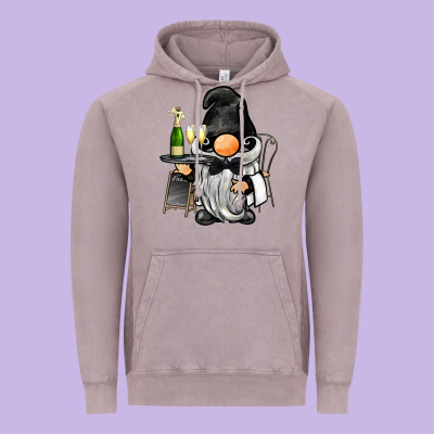 Waiter Gnome Vintage Hoodie Designed By Barkaloodesign