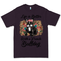 Plum life is better with a french bulldog Premium Tee - JahusDesignShop