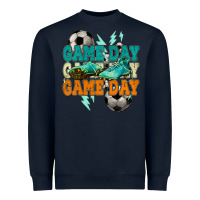 Navy Game day lightning bolt soccer Heavyweight Sweatshirt - HowdyJamesFarm