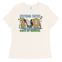 Bone flying into 100 days of school Ladies Tee - MaliasSmallBusiness