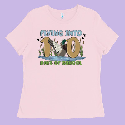 Flying Into 100 Days Of School Ladies Tee Designed By Maliassmallbusiness