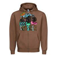 Chestnut Easter Day Monster truck Easter egg crusher Zipper Hoodie - OliviaCreatesArt