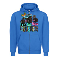 True Royal Easter Day Monster truck Easter egg crusher Zipper Hoodie - OliviaCreatesArt