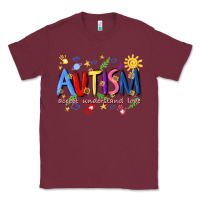 Burgundy autism accept understand love Classic Tee - Artiststas