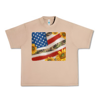 Burro american flag sunflowers and canouflage print veteran mousepad Urban Heavy Tee - Jasminsmagicworld