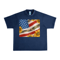 Navy american flag sunflowers and canouflage print veteran mousepad Urban Heavy Tee - Jasminsmagicworld